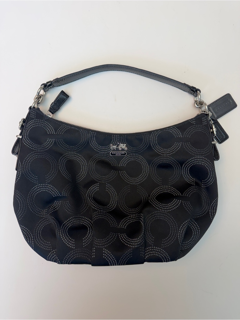 Y2K Coach Madison Dotted Op Art Convertible Hobo